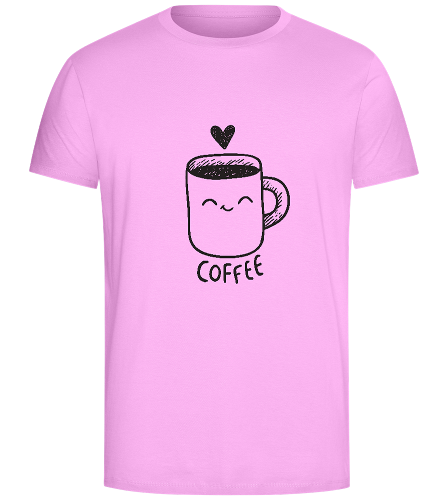 Smiling Coffee Design - Comfort Unisex T-Shirt_CANDY PINK_front