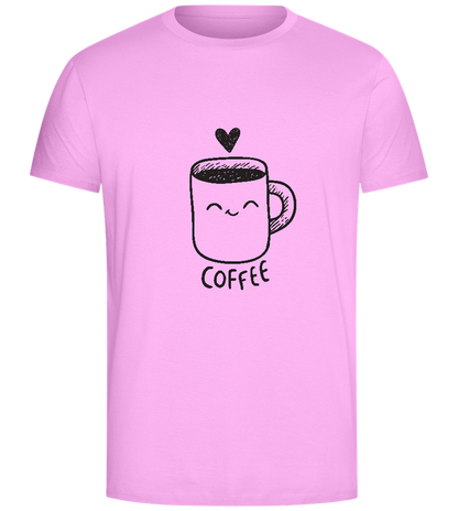 Smiling Coffee Design - Comfort Unisex T-Shirt_CANDY PINK_front