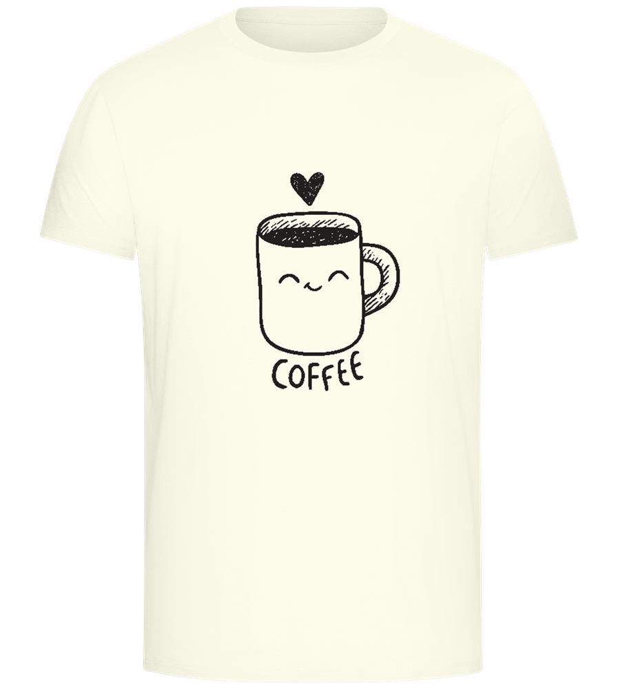 Smiling Coffee Design - Comfort Unisex T-Shirt_ECRU_front