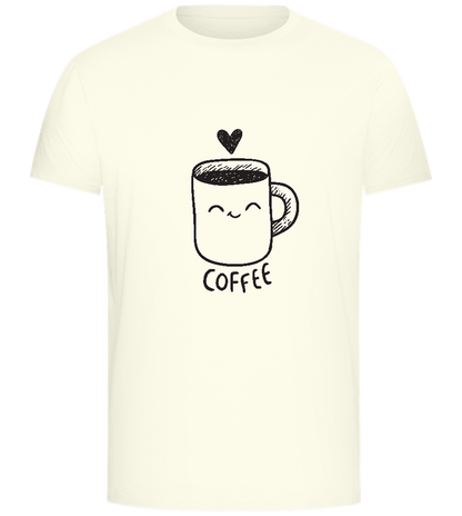 Smiling Coffee Design - Comfort Unisex T-Shirt_ECRU_front