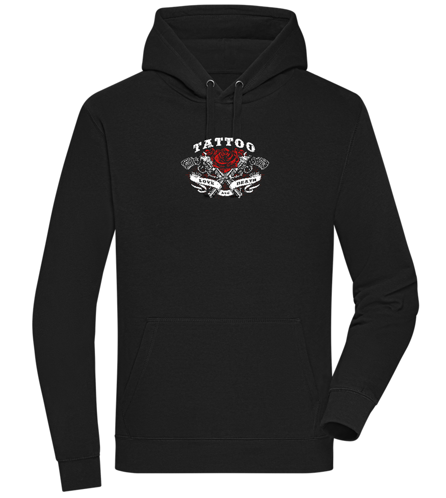 Tattoo Love Death Design - Premium unisex hoodie_BLACK_front