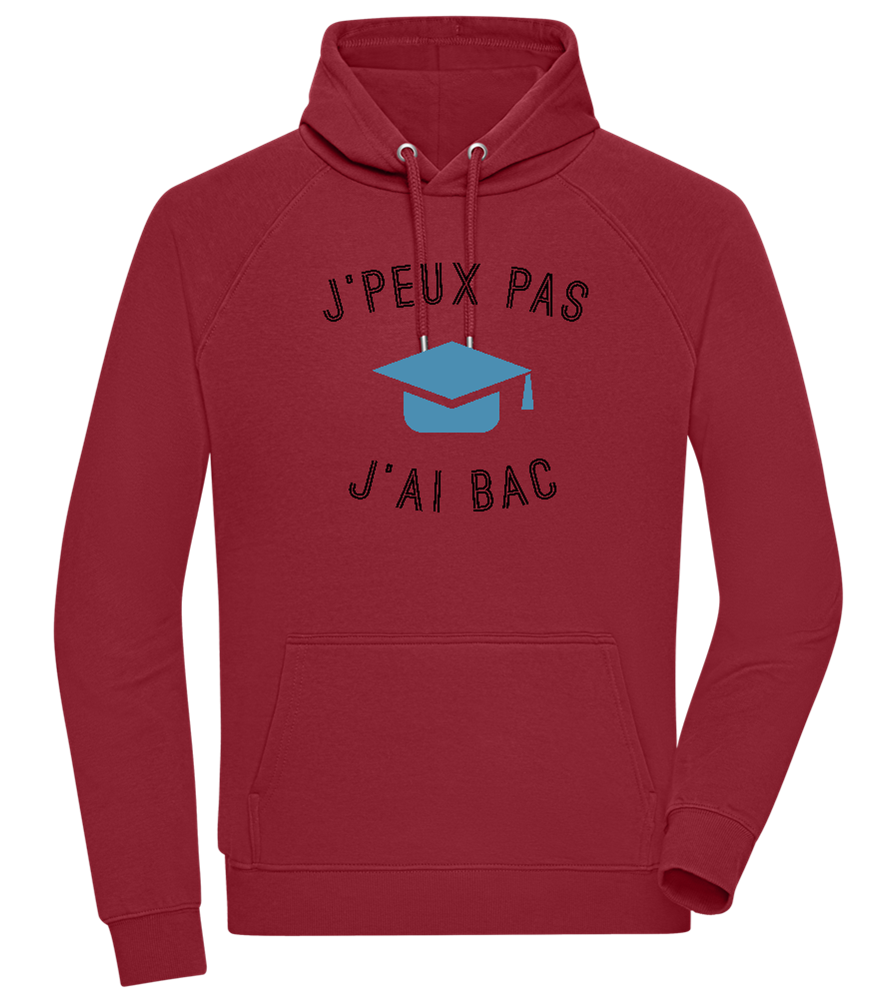 J'peux Pas J'ai Bac Design - Comfort unisex hoodie_BORDEAUX_front