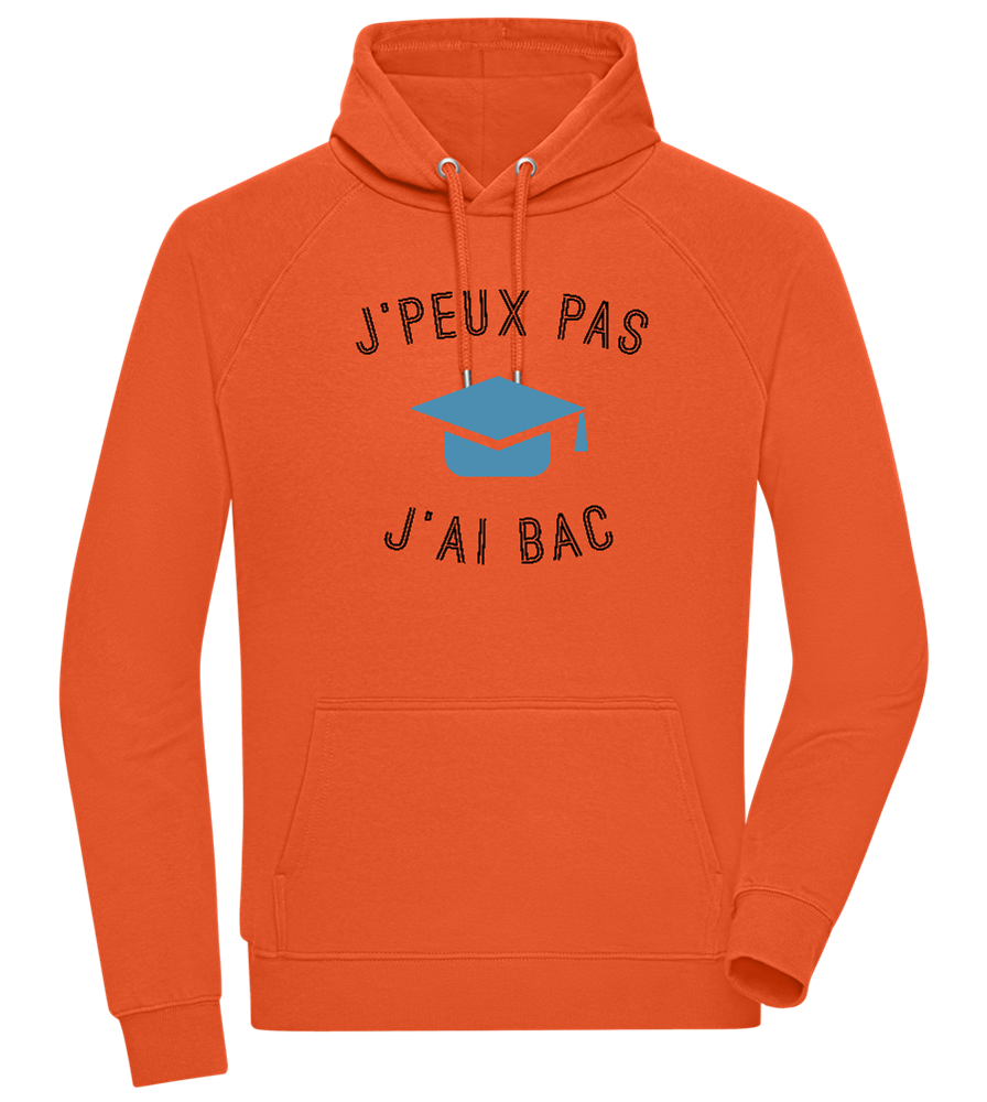 J'peux Pas J'ai Bac Design - Comfort unisex hoodie_BURNT ORANGE_front
