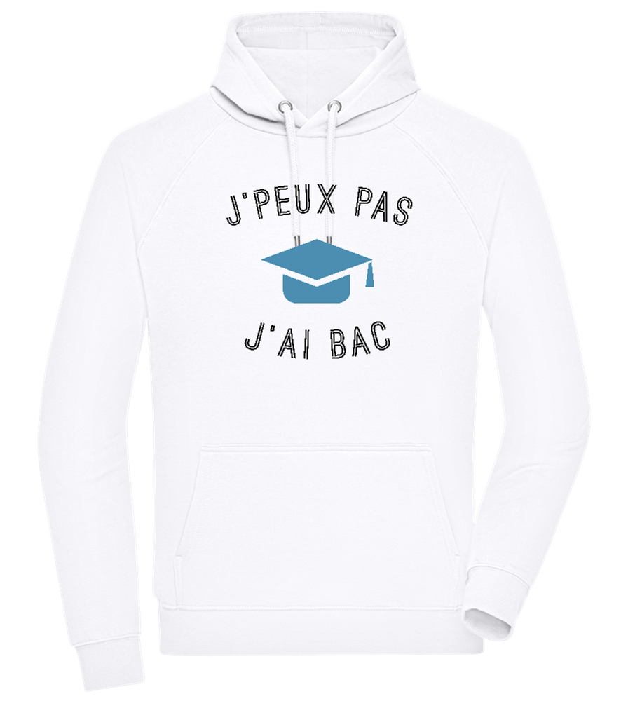 J'peux Pas J'ai Bac Design - Comfort unisex hoodie_WHITE_front