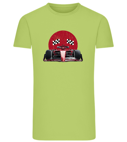 Speed Demon Design - Comfort men's fitted t-shirt_GREEN APPLE_front