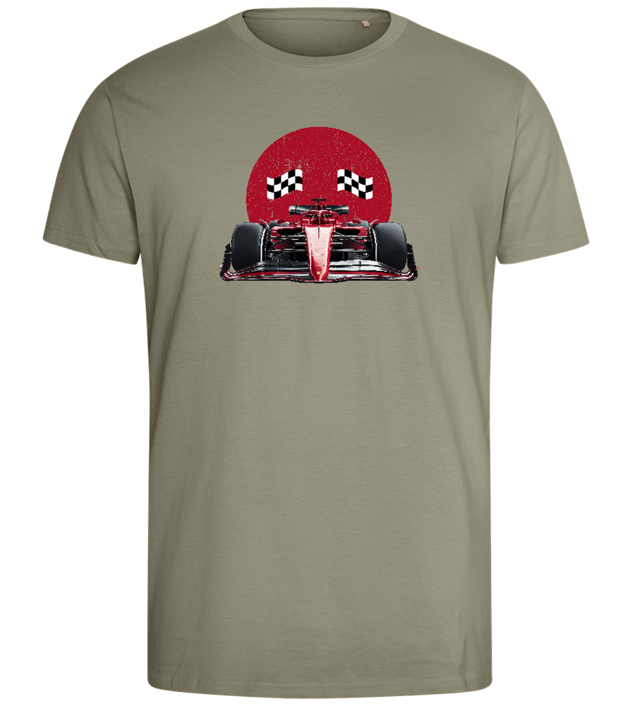 Speed Demon Design - Comfort men's fitted t-shirt_KHAKI_front