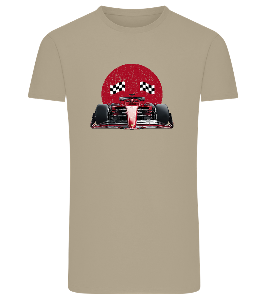 Speed Demon Design - Comfort men's fitted t-shirt_KHAKI_front