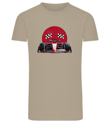 Speed Demon Design - Comfort men's fitted t-shirt_KHAKI_front