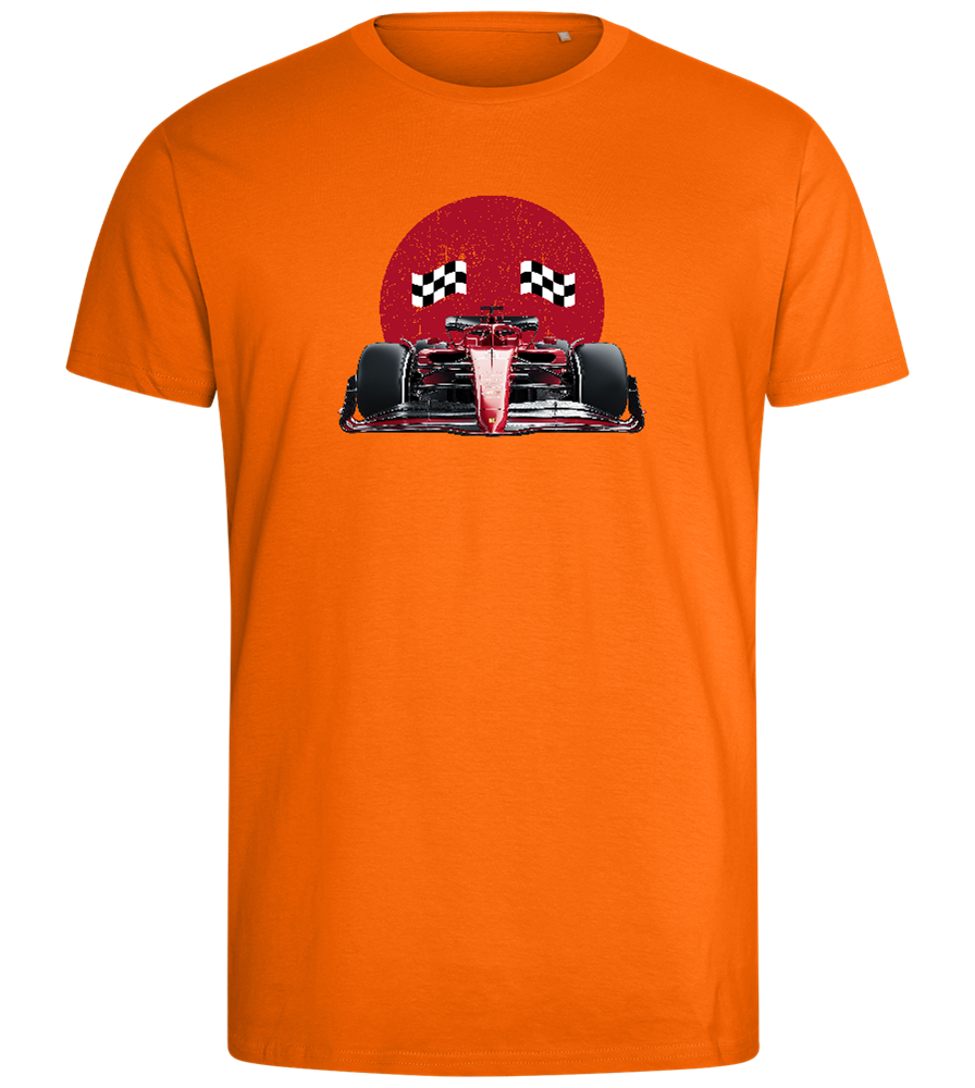 Speed Demon Design - Comfort men's fitted t-shirt_ORANGE_front