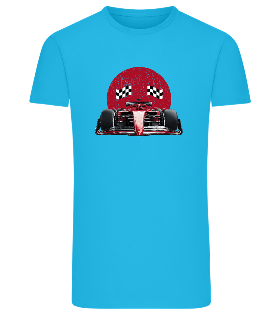 Speed Demon Design - Comfort men's fitted t-shirt_TURQUOISE_front