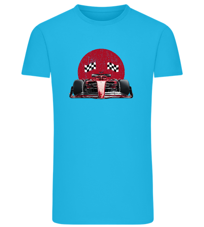 Speed Demon Design - Comfort men's fitted t-shirt_TURQUOISE_front