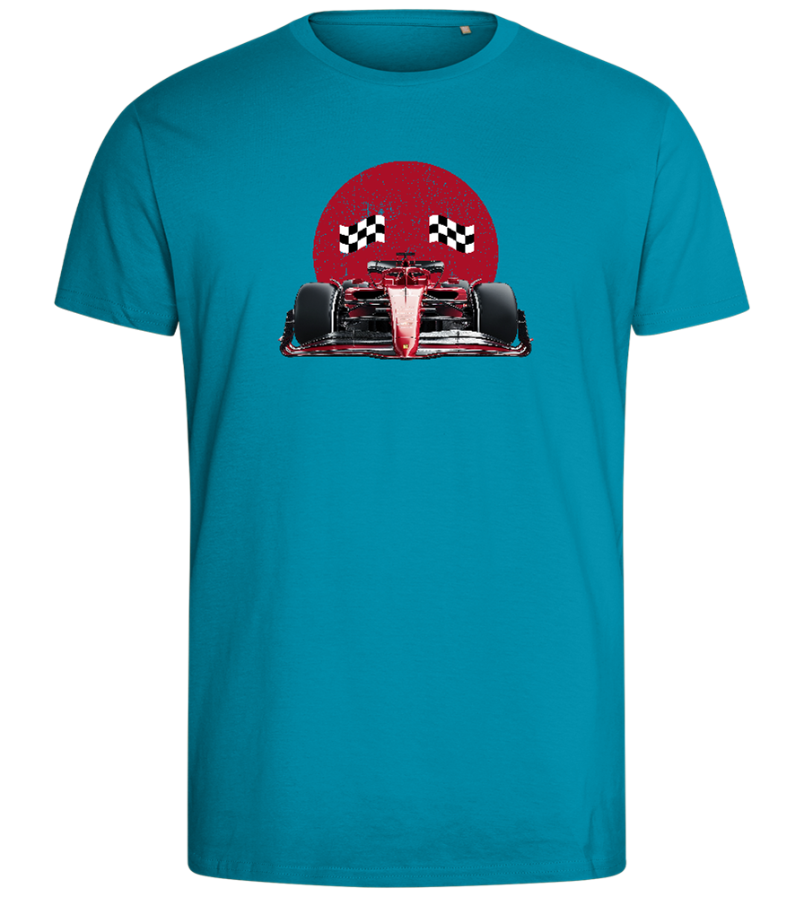 Speed Demon Design - Comfort men's fitted t-shirt_TURQUOISE_front