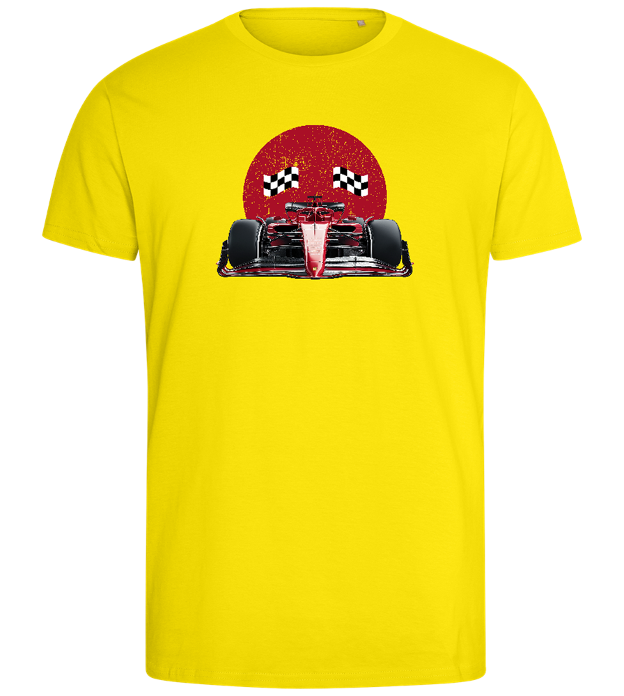 Speed Demon Design - Comfort men's fitted t-shirt_YELLOW_front