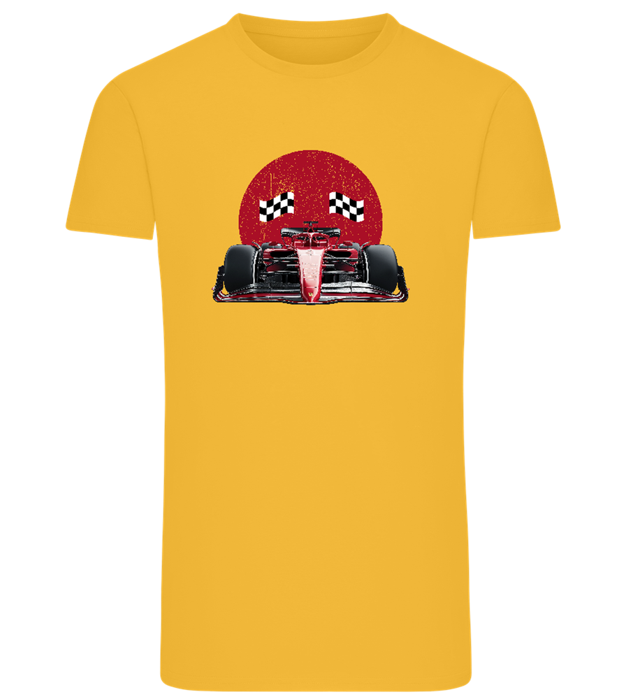 Speed Demon Design - Comfort men's fitted t-shirt_YELLOW_front