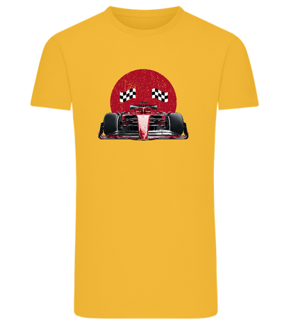 Speed Demon Design - Comfort men's fitted t-shirt_YELLOW_front