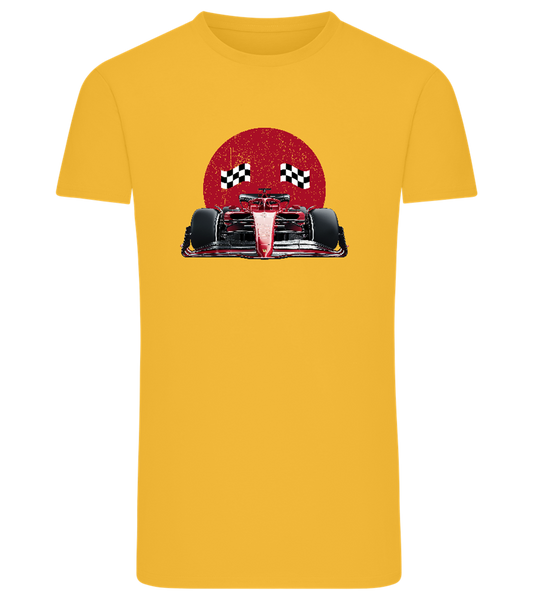 Speed Demon Design - Comfort men's fitted t-shirt_YELLOW_front