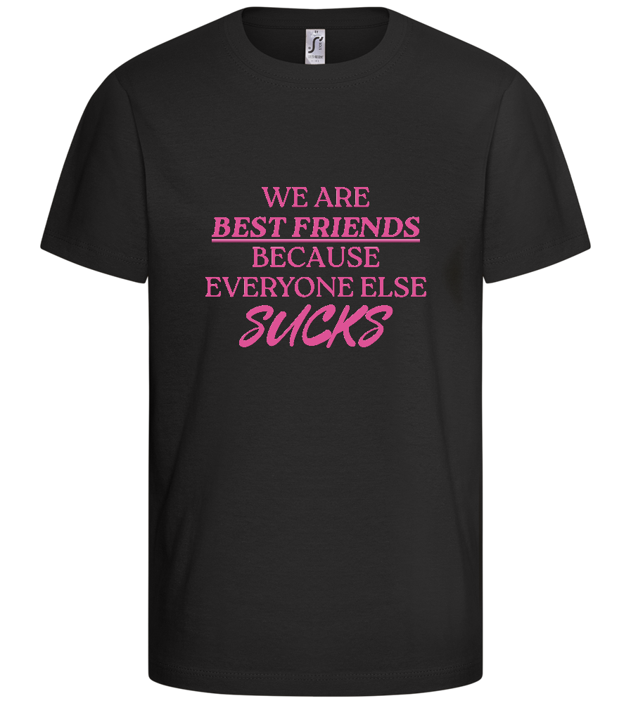 Best Friends Design - Comfort kids fitted t-shirt_DEEP BLACK_front