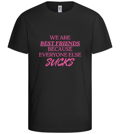 Best Friends Design - Comfort kids fitted t-shirt_DEEP BLACK_front