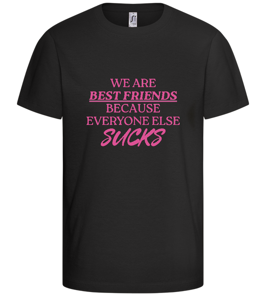 Best Friends Design - Comfort kids fitted t-shirt_DEEP BLACK_front