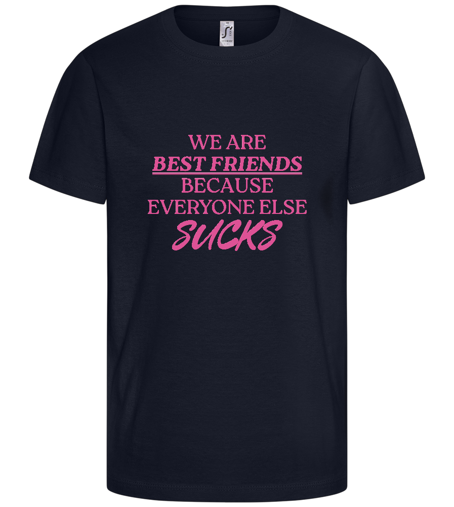 Best Friends Design - Comfort kids fitted t-shirt_FRENCH NAVY_front