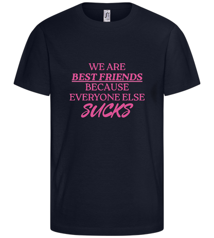 Best Friends Design - Comfort kids fitted t-shirt_FRENCH NAVY_front