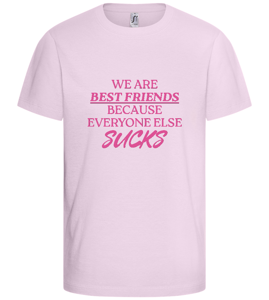 Best Friends Design - Comfort kids fitted t-shirt_LIGHT PINK_front