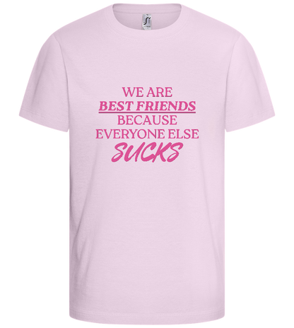 Best Friends Design - Comfort kids fitted t-shirt_LIGHT PINK_front