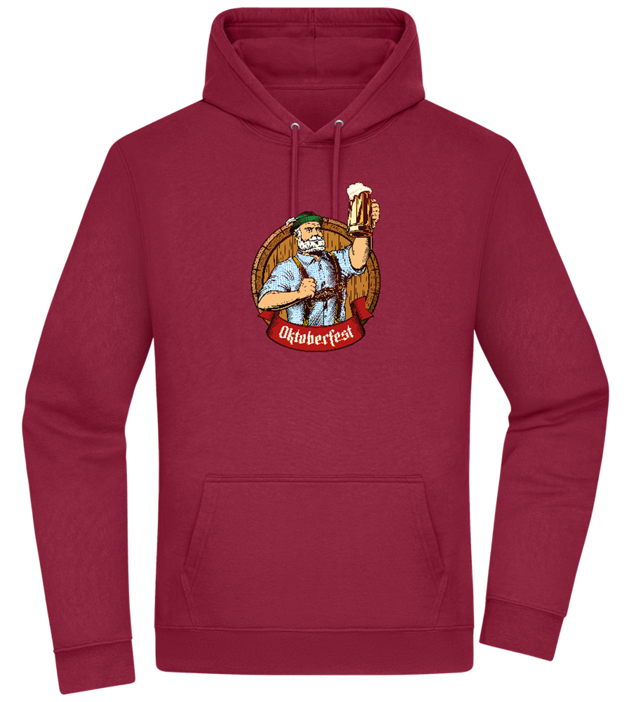 Oktoberfest Man Design - Premium Essential Unisex Hoodie_BORDEAUX_front