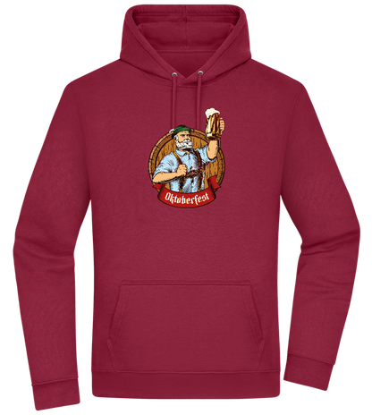 Oktoberfest Man Design - Premium Essential Unisex Hoodie_BORDEAUX_front