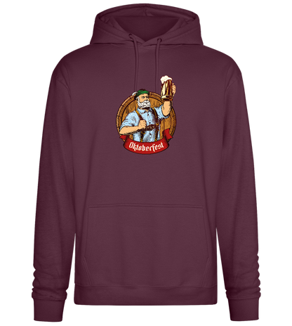 Oktoberfest Man Design - Premium Essential Unisex Hoodie_BORDEAUX_front