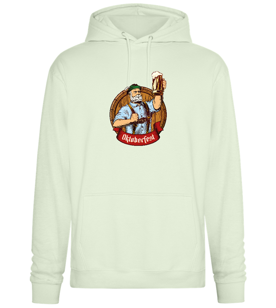 Oktoberfest Man Design - Premium Essential Unisex Hoodie_CREAMY GREEN_front