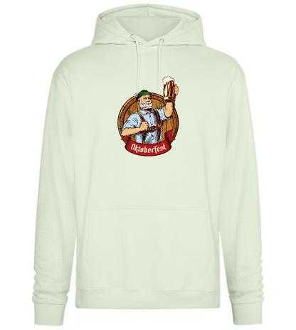 Oktoberfest Man Design - Premium Essential Unisex Hoodie_CREAMY GREEN_front