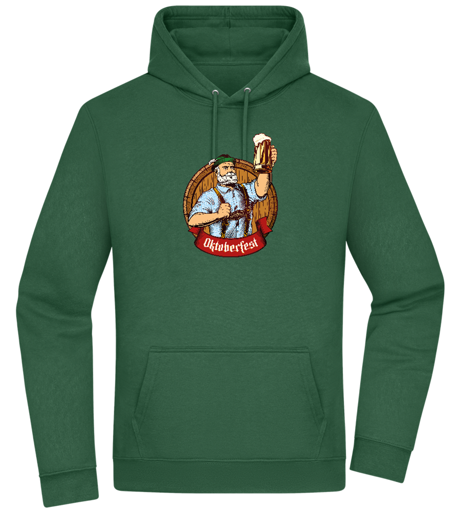 Oktoberfest Man Design - Premium Essential Unisex Hoodie_GREEN BOTTLE_front