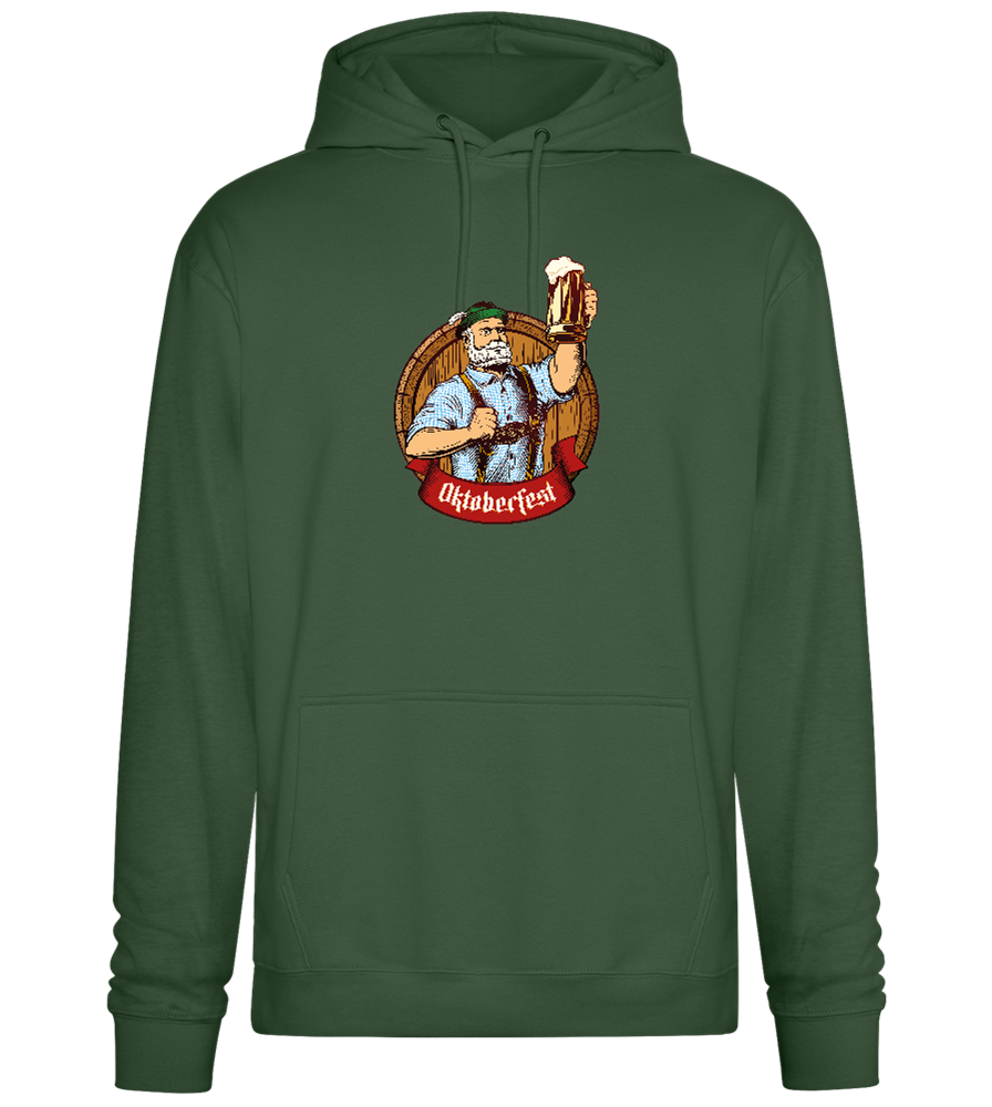 Oktoberfest Man Design - Premium Essential Unisex Hoodie_GREEN BOTTLE_front