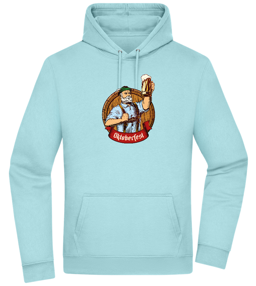 Oktoberfest Man Design - Premium Essential Unisex Hoodie_POOL BLUE_front