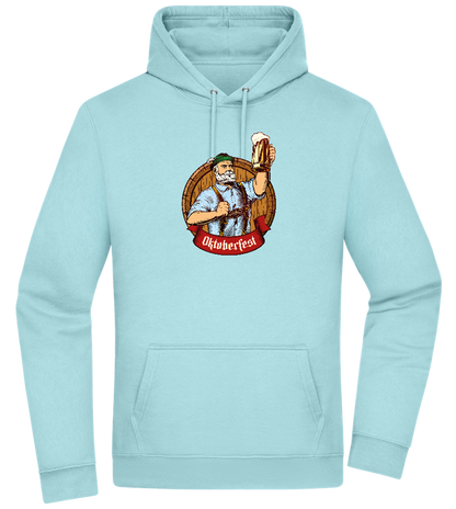 Oktoberfest Man Design - Premium Essential Unisex Hoodie_POOL BLUE_front