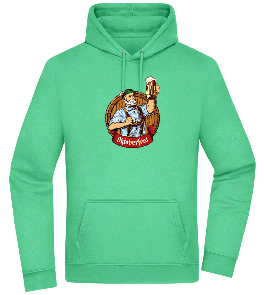 Oktoberfest Man Design - Premium Essential Unisex Hoodie_SPRING GREEN_front