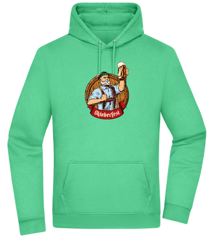 Oktoberfest Man Design - Premium Essential Unisex Hoodie_SPRING GREEN_front