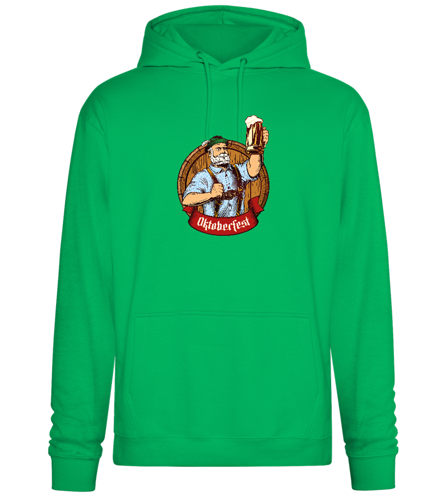 Oktoberfest Man Design - Premium Essential Unisex Hoodie_SPRING GREEN_front