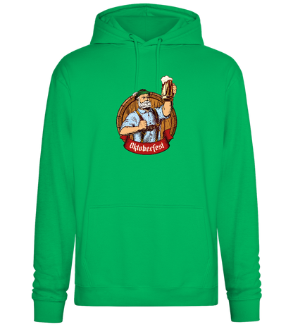 Oktoberfest Man Design - Premium Essential Unisex Hoodie_SPRING GREEN_front