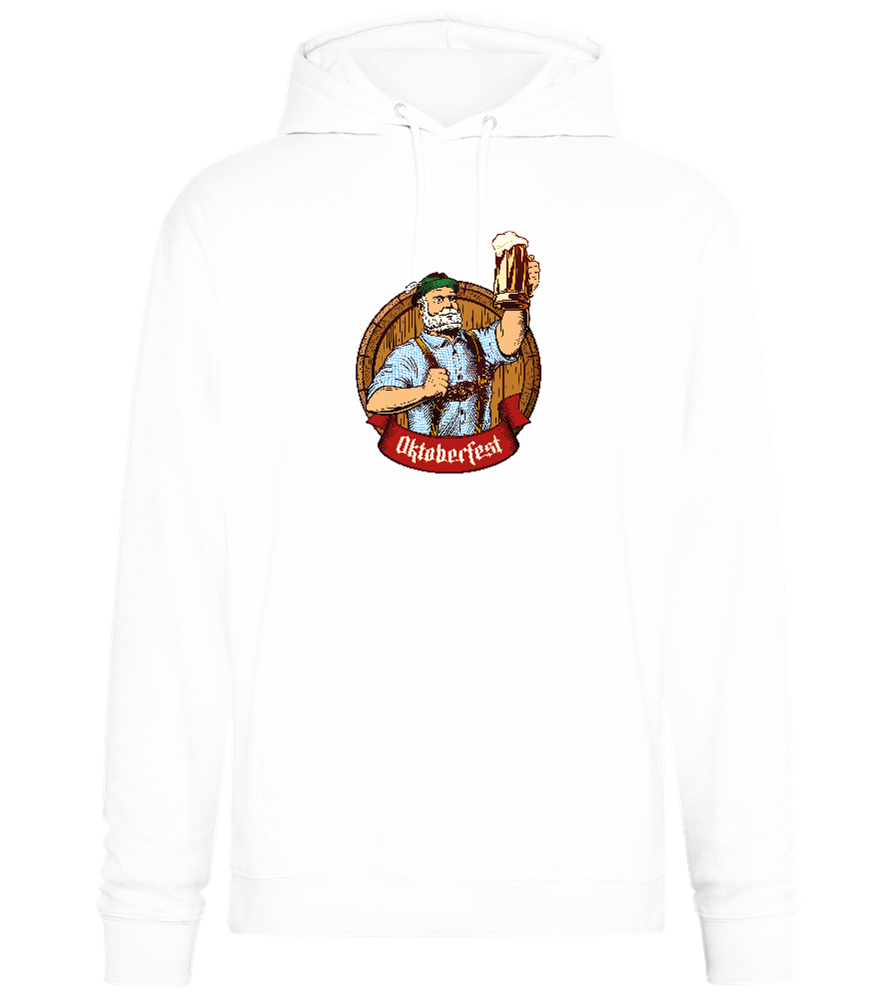 Oktoberfest Man Design - Premium Essential Unisex Hoodie_WHITE_front