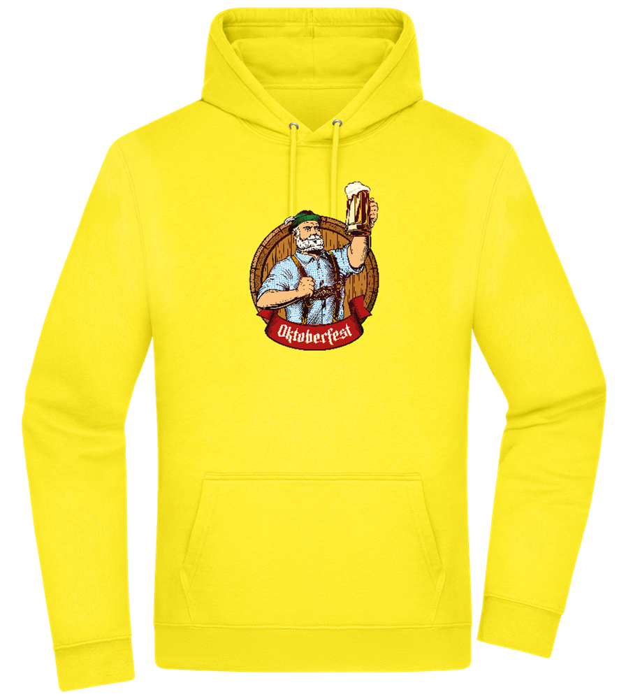 Oktoberfest Man Design - Premium Essential Unisex Hoodie_YELLOW_front