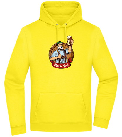 Oktoberfest Man Design - Premium Essential Unisex Hoodie_YELLOW_front