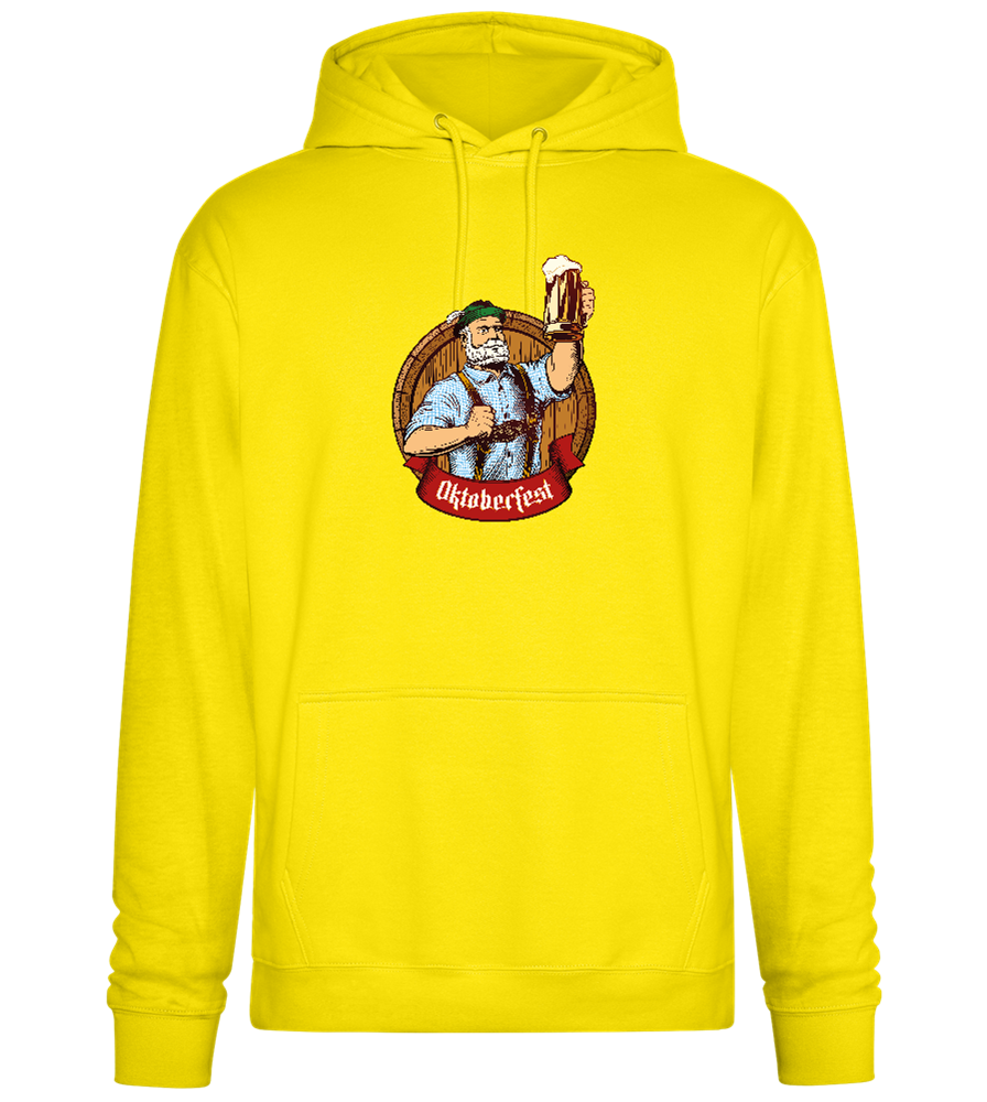 Oktoberfest Man Design - Premium Essential Unisex Hoodie_YELLOW_front