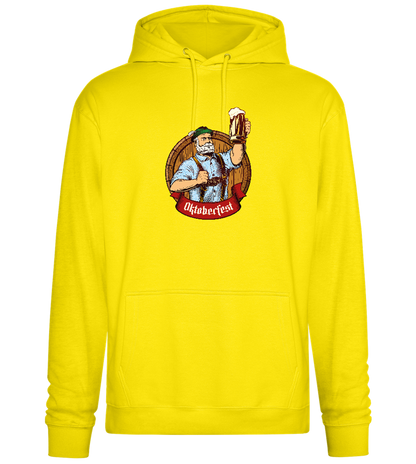 Oktoberfest Man Design - Premium Essential Unisex Hoodie_YELLOW_front