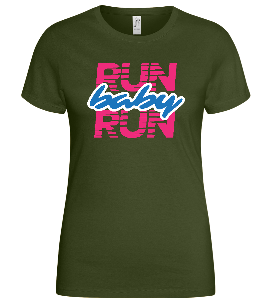 Run Baby Design - Basic women's t-shirt_ARMY_front