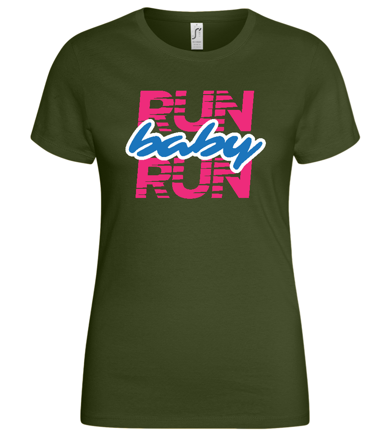 Run Baby Design - Basic women's t-shirt_ARMY_front