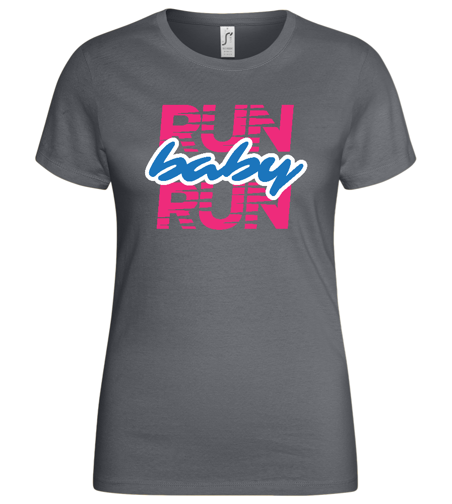 Run Baby Design - Basic women's t-shirt_MOUSE GREY_front