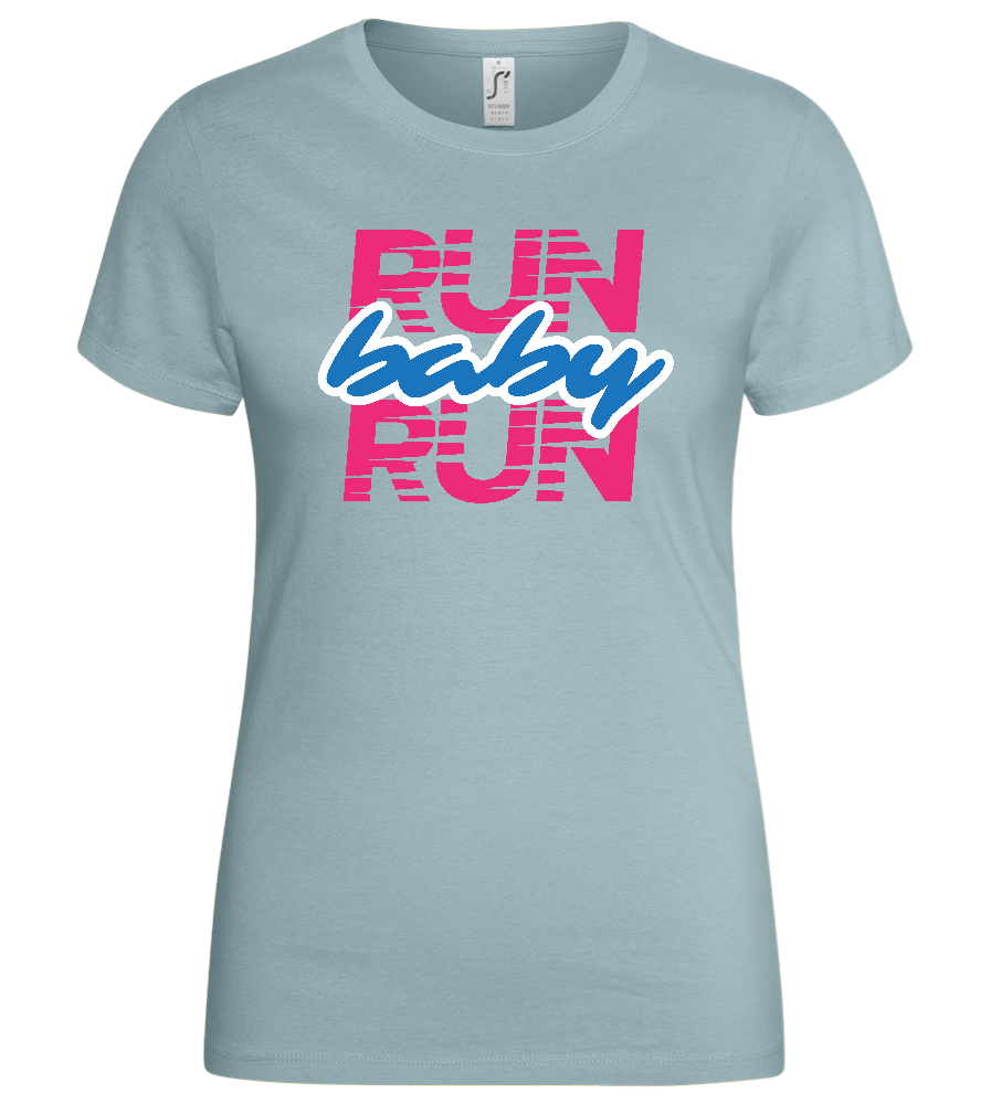 Run Baby Design - Basic women's t-shirt_PURE GRAY_front