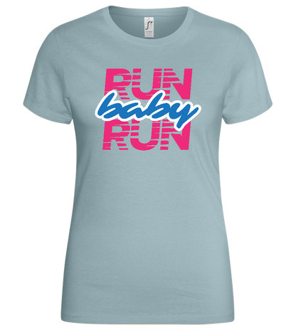 Run Baby Design - Basic women's t-shirt_PURE GRAY_front